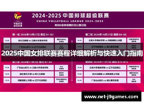 2025中国女排联赛赛程详细解析与快速入门指南